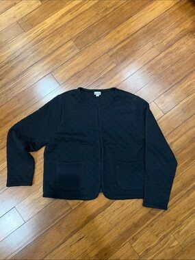 J. Crew Black Quilted Jacket Xl